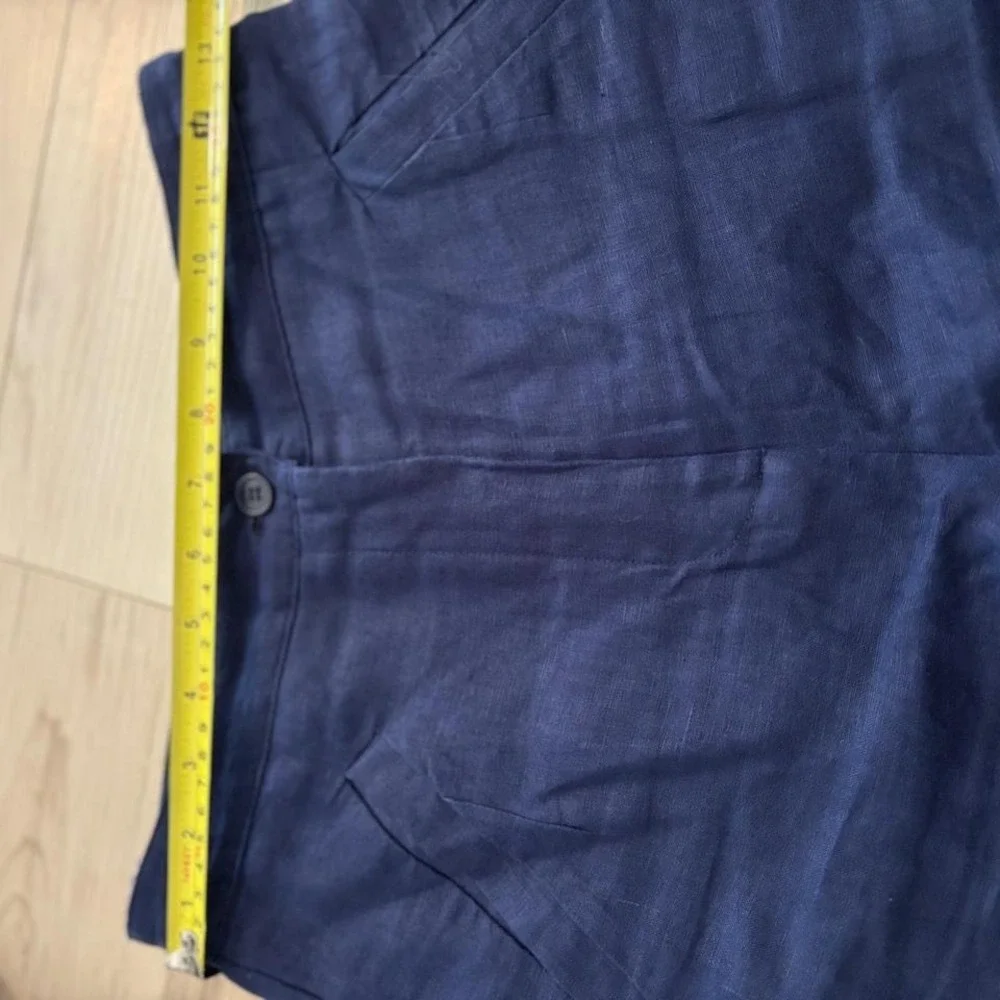 Reformation size 0 Blue Surplus Fabric Wide Leg Work‎ Career Pants Lightweight